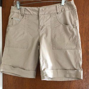 DKNY Jeans Petite, Khaki Shorts, Taupe, Size: 14P